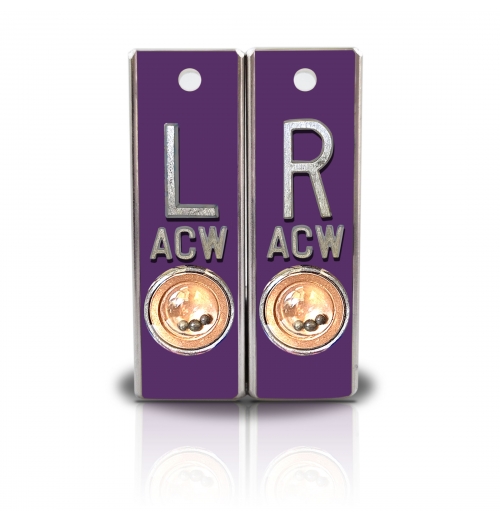 Aluminum Position Indicator X Ray Markers- Violet Solid Color